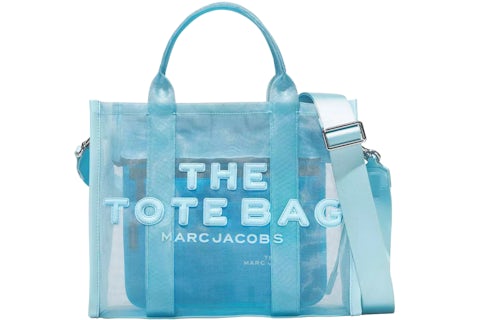 Marc Jacobs The Mesh Tote Bag Medium Pale Blue in Nylon/Neoprene