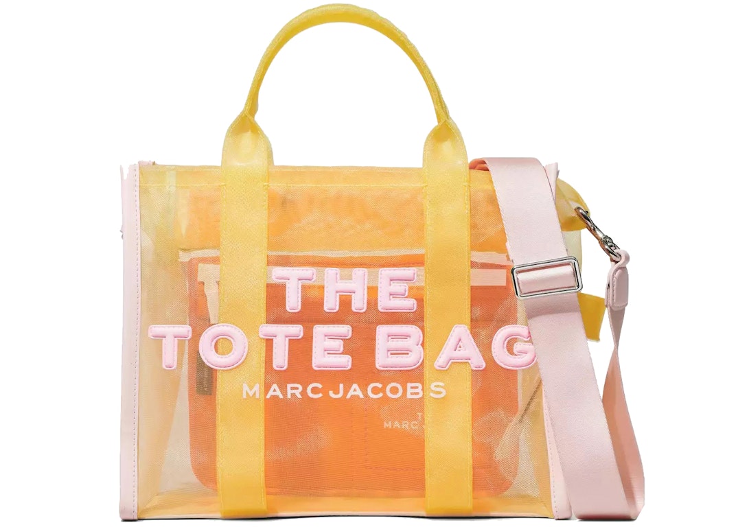 Pre-owned Marc Jacobs The Mesh Tote Bag Medium Yellow/multi