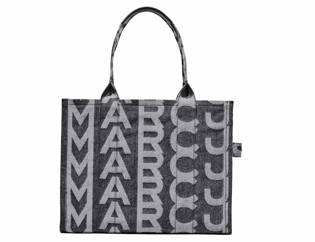 Marc Jacobs The Monogram Denim Large Tote Bag Black in Italian Denim ...