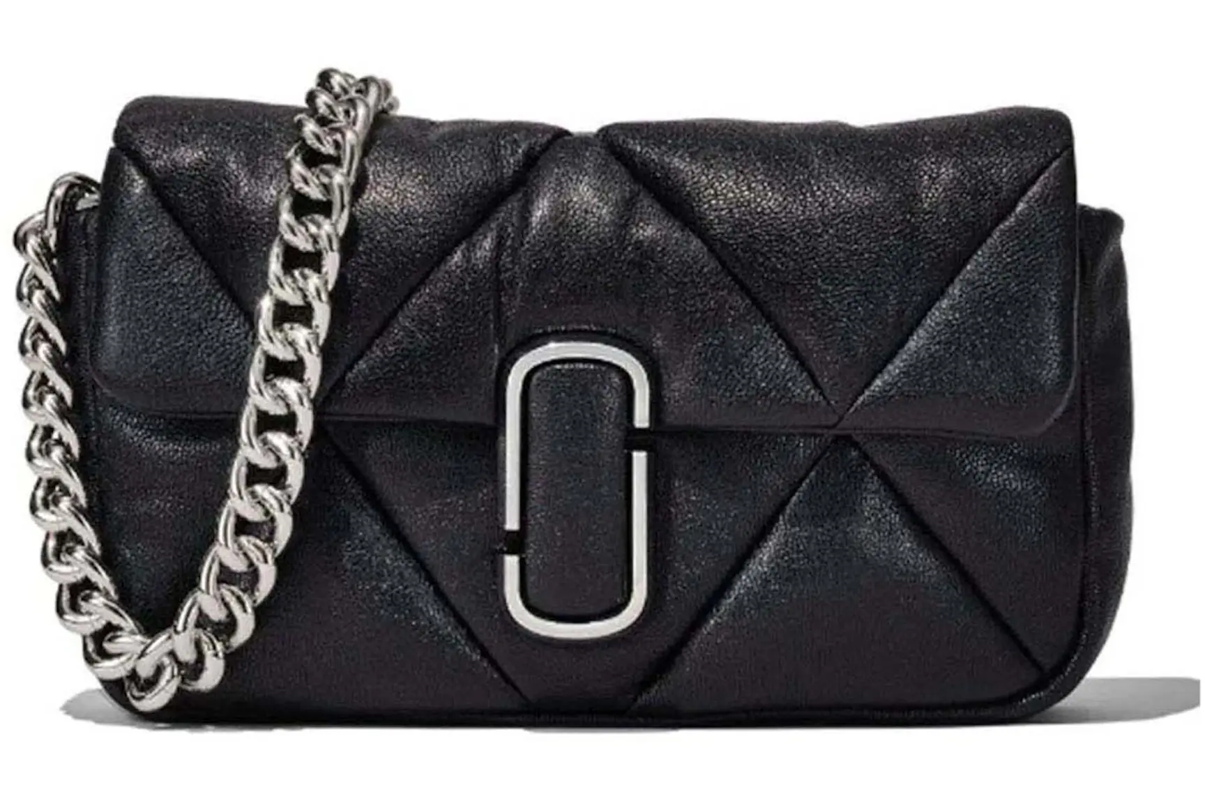 Marc Jacobs The Puffy Diamond Quilted J Marc Shoulder Bag Black in Goat ...