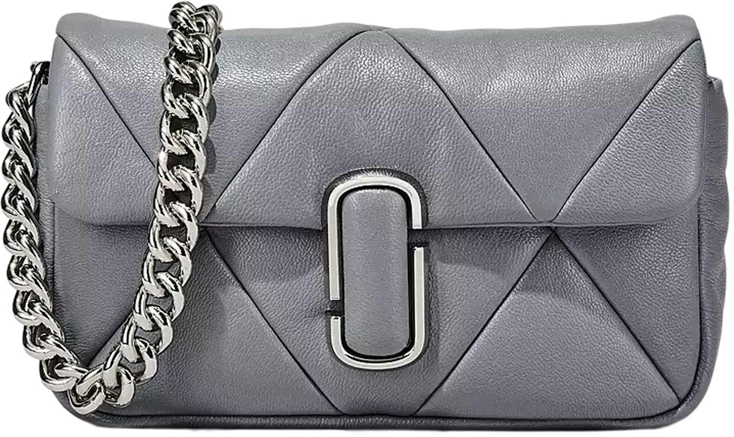 Marc Jacobs The Puffy Diamond Quilted J Marc Shoulder Bag Black in