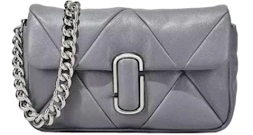 Marc Jacobs The Puffy Diamond Quilted J Marc Shoulder Bag Wolf Grey