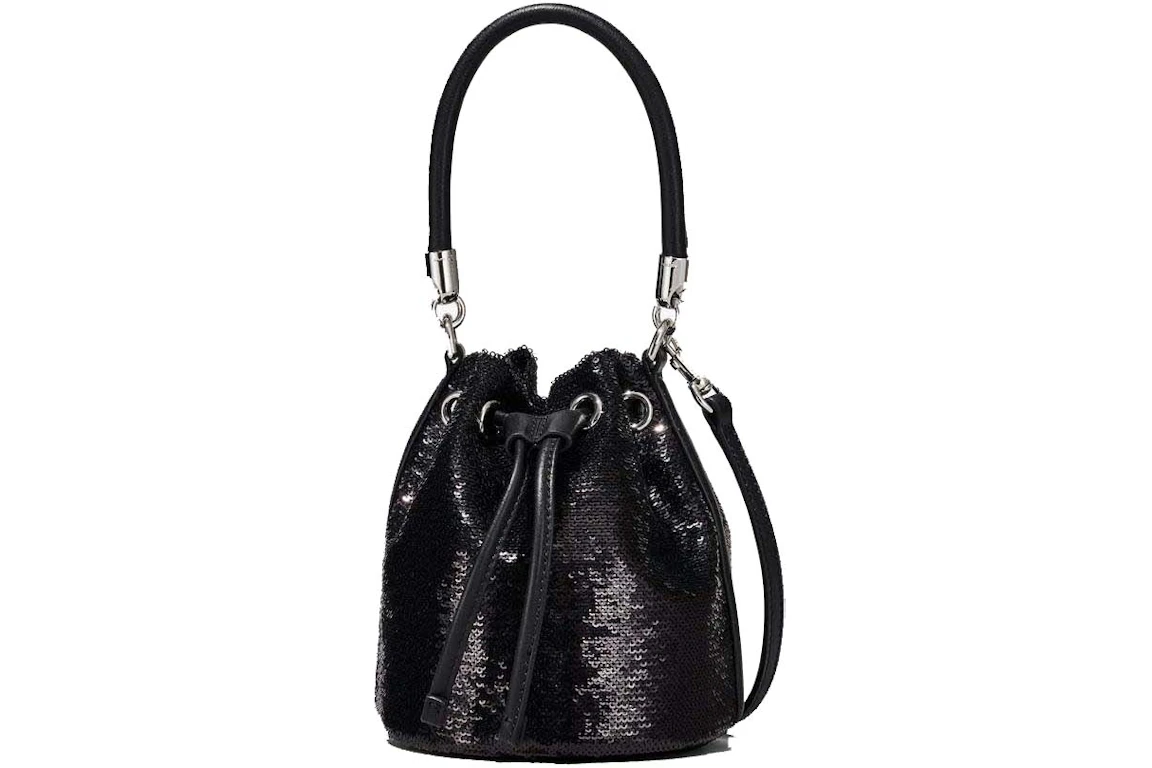 The Marc Jacobs The Sequin Micro Bucket Bag Black