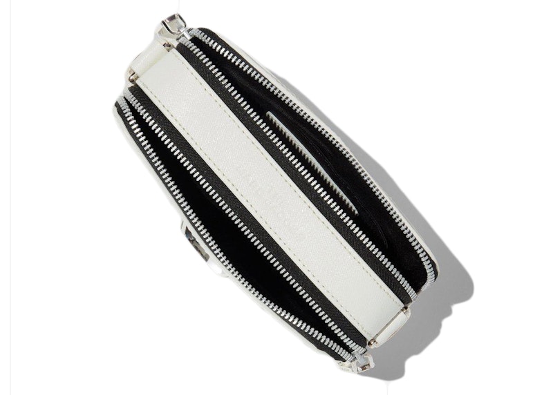 The Marc Jacobs The Snapshot DTM White in Saffiano Leather with Silvertone