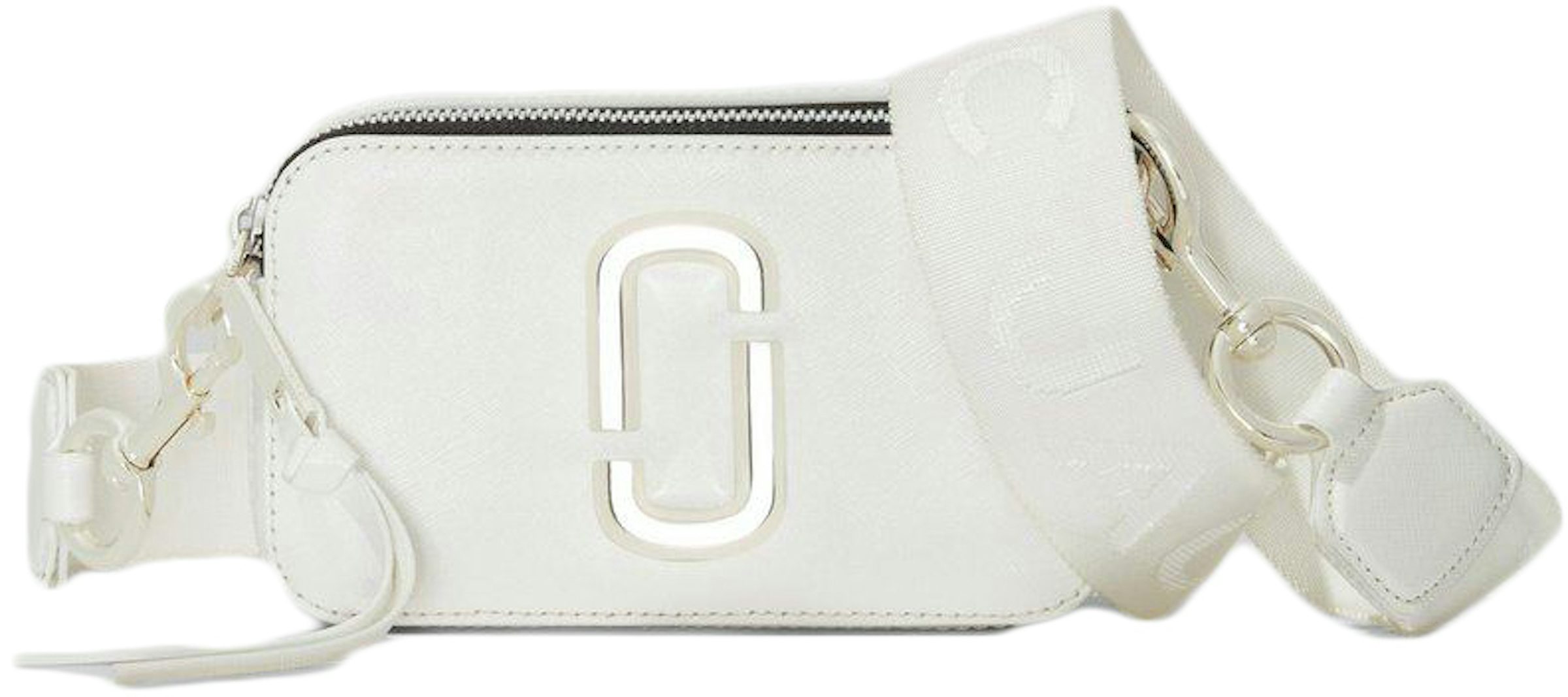 The Marc Jacobs The Snapshot DTM White in Saffiano Leather with Silver-tone  - US