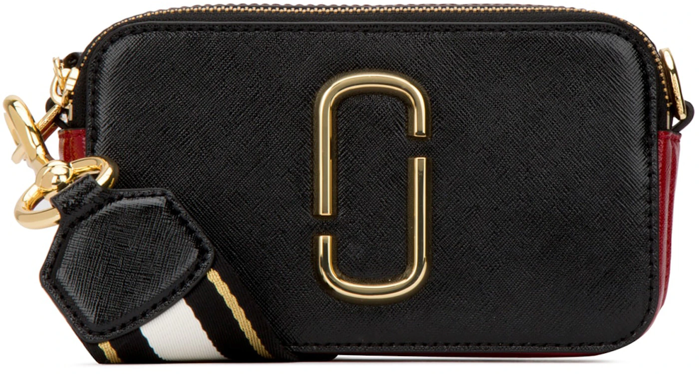Marc Jacobs Snapshot Crossbody Bag With Chain Black/Red