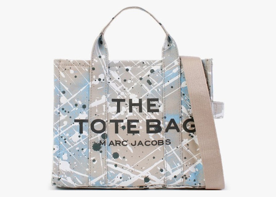 Marc Jacobs The Splatter Tote Bag Medium Brown/Rice in Canvas with  Silver-tone - US
