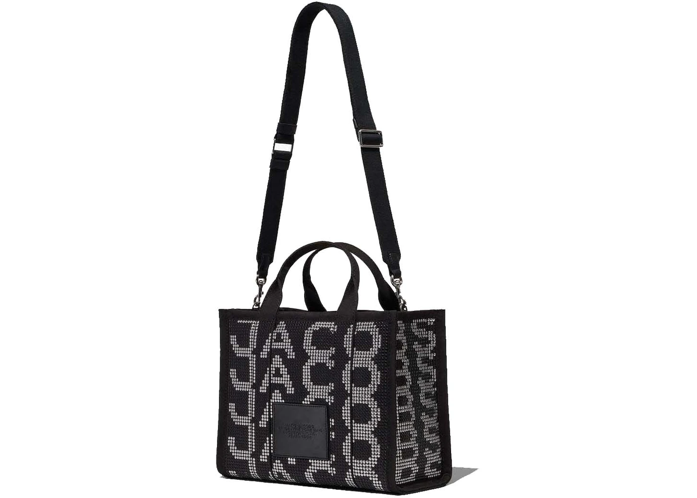 Marc Jacobs The Studded Monogram Medium Tote Bag Black in Cotton Canvas ...