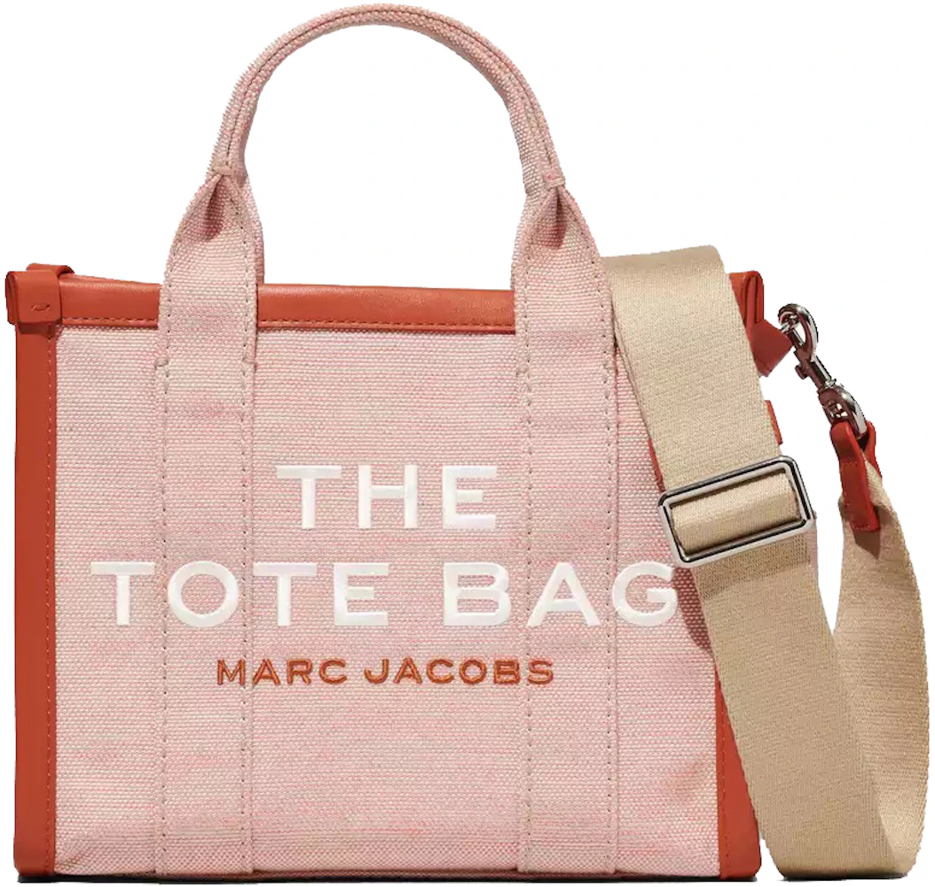Marc Jacobs Tote Bag Medium Leather Pink And Light Blue