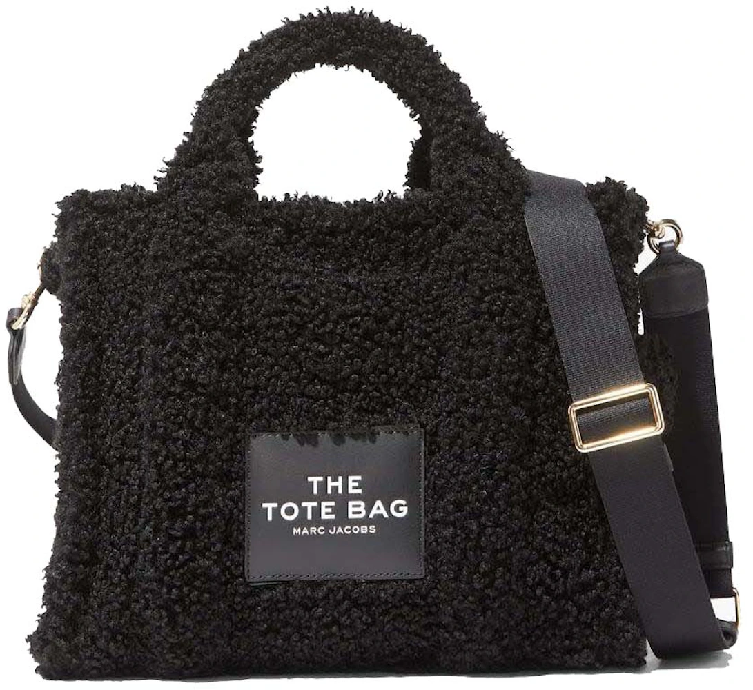 Marc Jacobs The Teddy Medium Grey Tote Bag in Black