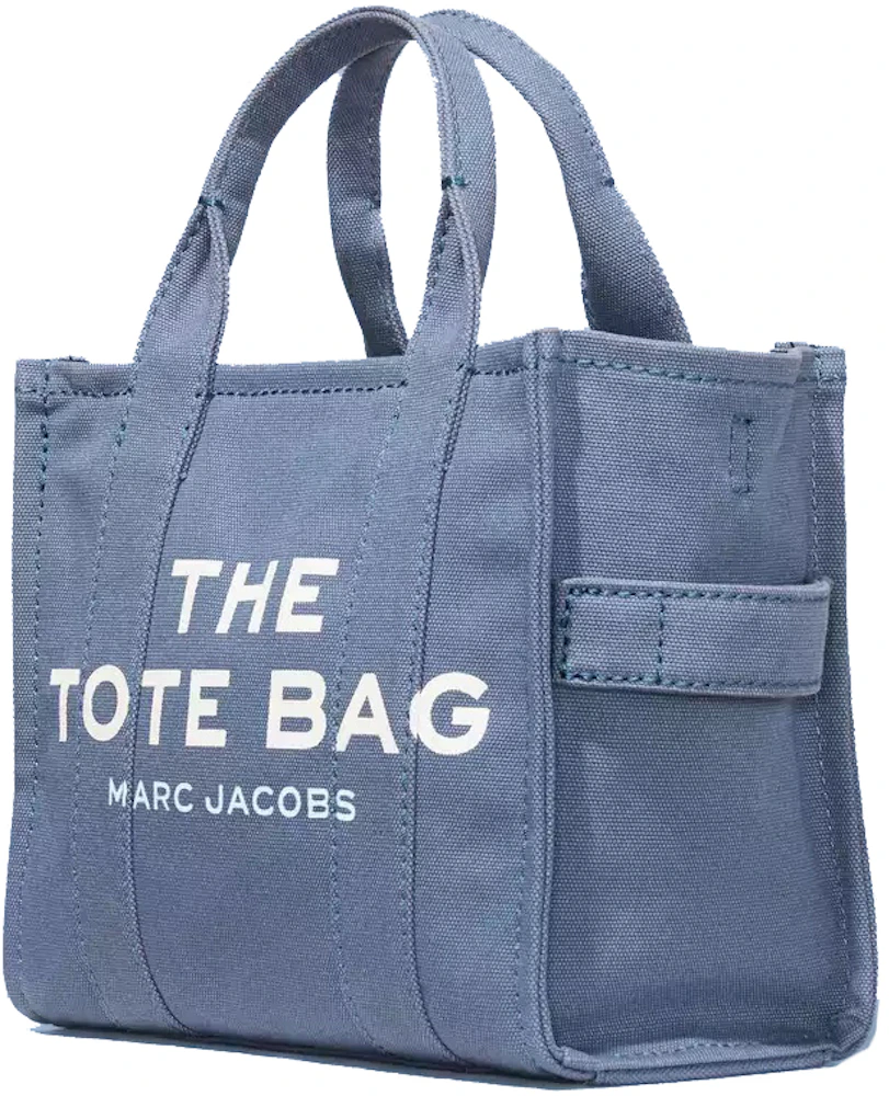 Marc Jacobs The Tote Bag Small Blue Shadow in Cotton/Leather - US
