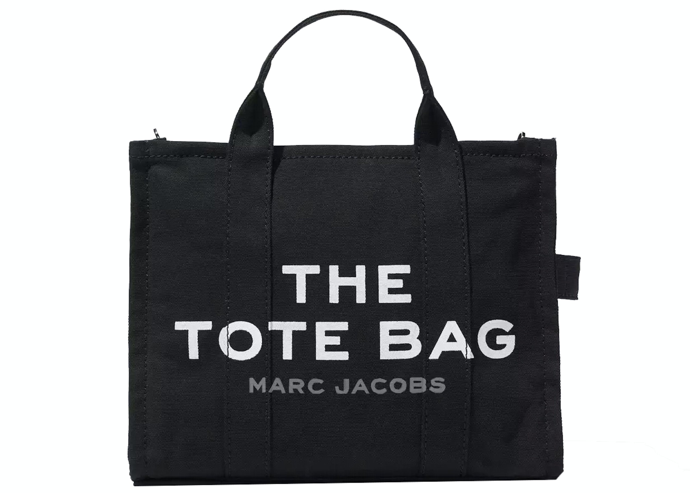 Marc Jacobs The Tote Bag Medium Black in Cotton/Leather - US