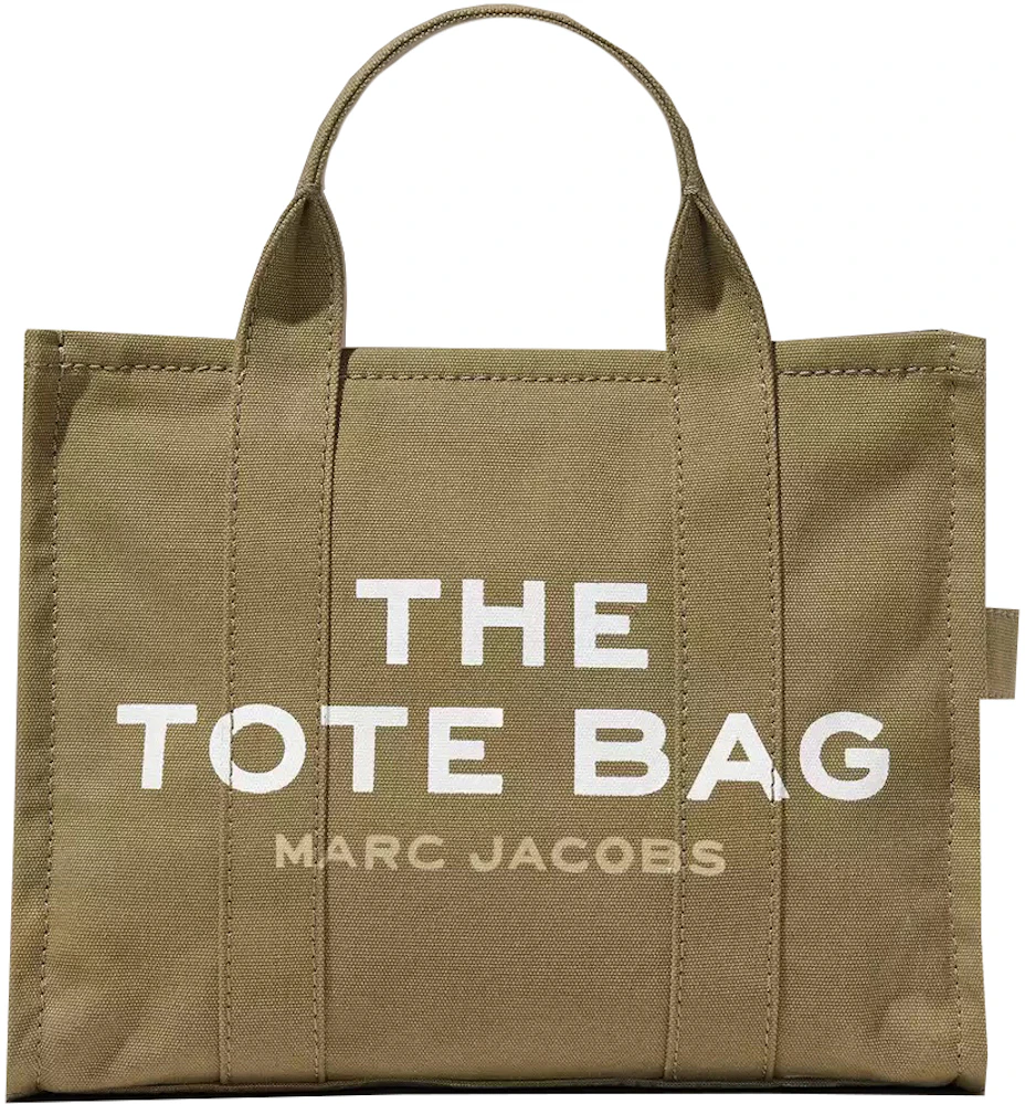 Marc Jacobs The Tote Bag Medium Slate Green in Cotton/Leather - US