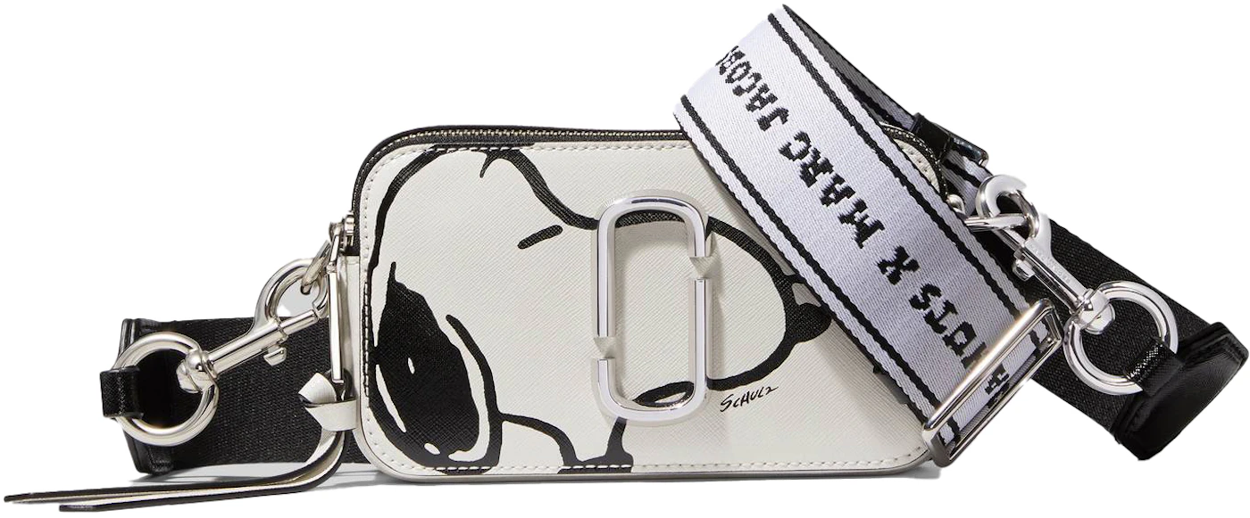 Marc Jacobs x PEANUTS Snoopy The Snapshot White/Black in Saffiano