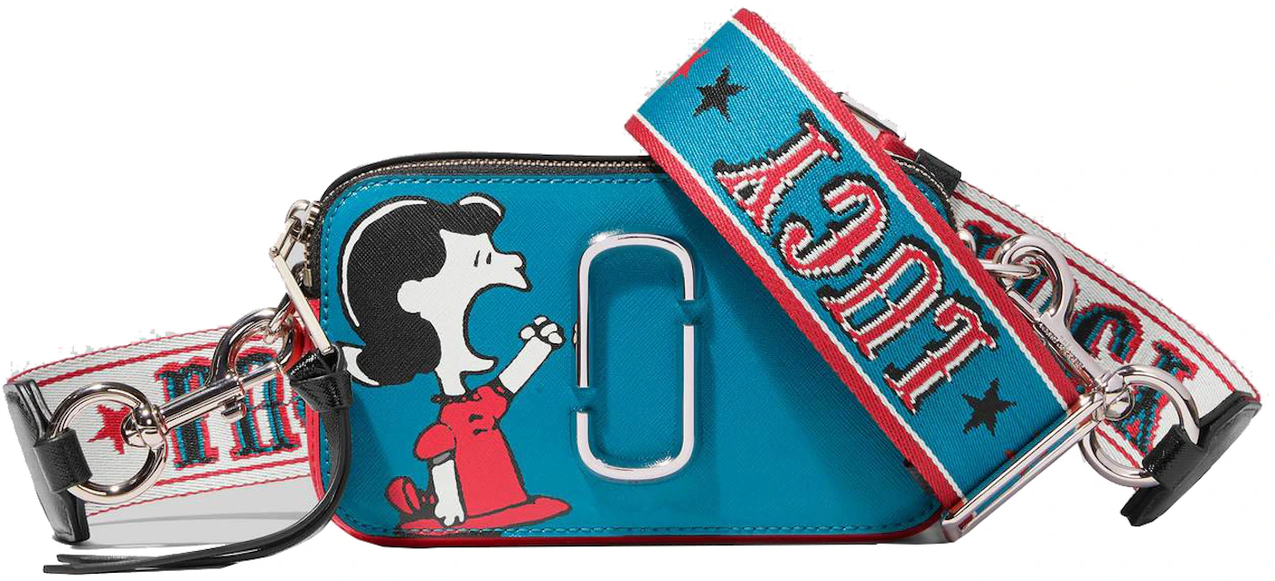 MARC JACOBS Snoopy Collaboration Snapshot Camera Bag Shoulder Bag BLUE MULTI