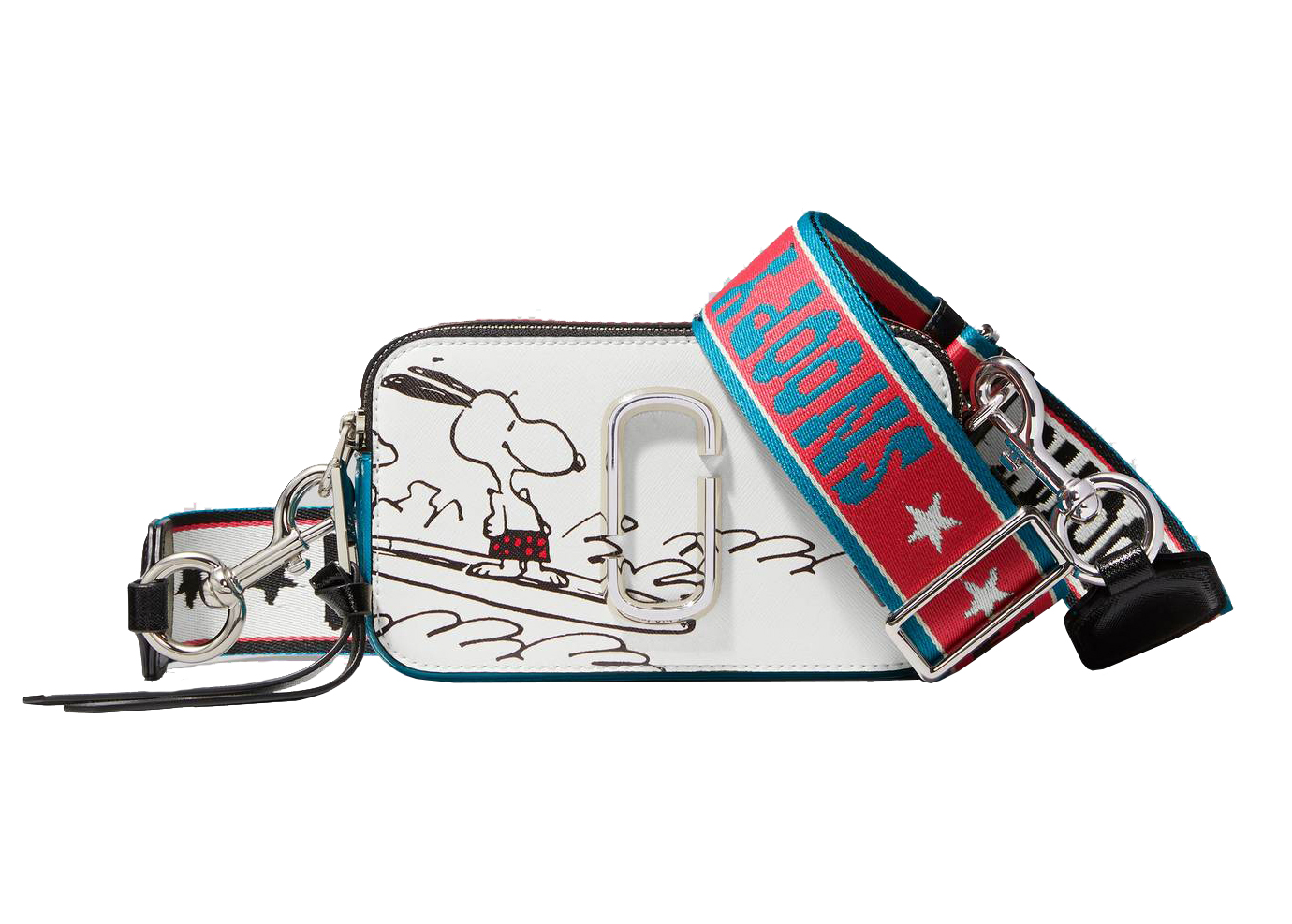Marc Jacobs x PEANUTS The Snapshot White Multi in Saffiano Leather ...