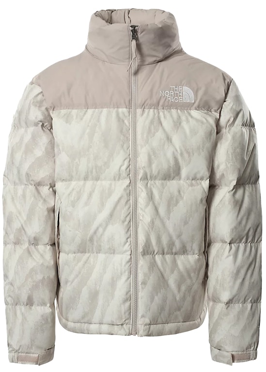 Pre-owned The North Face 1996 Printed Retro Nuptse 700 Fill Packable Jacket Silver Grey Wooden Tiger Print