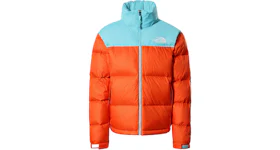 The North Face 1996 Retro Nuptse 700 Fill Packable Jacket Red Orange-Transantarctic Blue