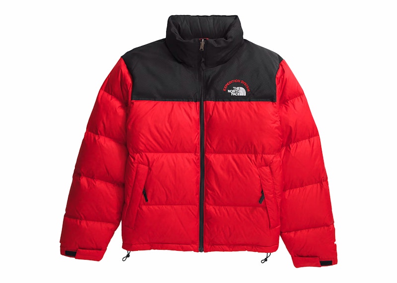 Black and red north face coat online