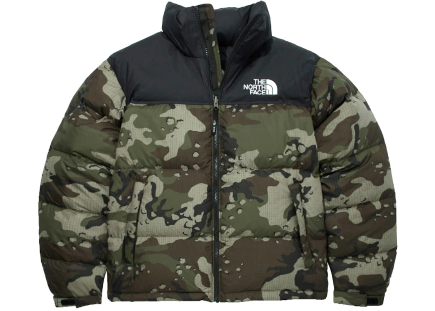Camouflage Print The North Face Nuptse Camo Jacket The North Face