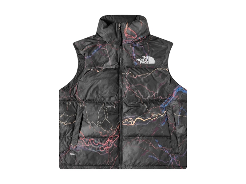 The North Face 1996 Retro Nuptse Vest Black/Glow Print The North Face 1996 Retro Nuptse Vest Black/Glow Print