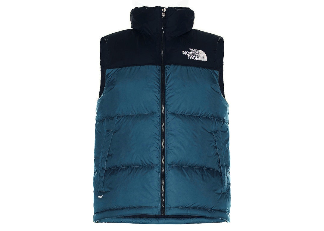 Pre-owned The North Face 1996 Retro Nuptse Vest Shady Blue