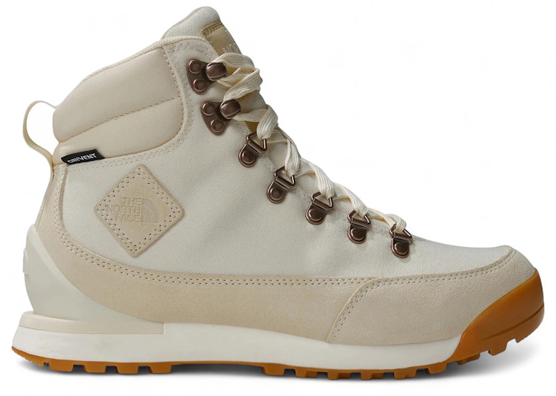Pre-owned The North Face Back To Berkeley Iv Leather Wp (women's) Sneakers In White/dune In Sand