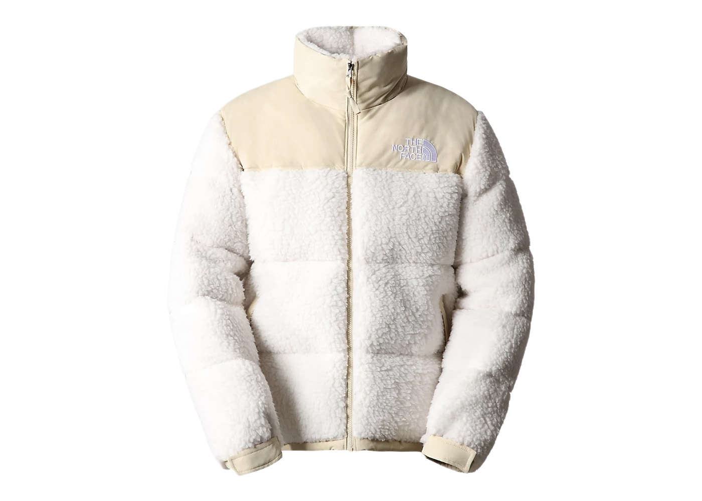 The North Face High Pile 600 Fill Recycled Waterfowl Down Nuptse Jacket  Gardenia White-Gravel