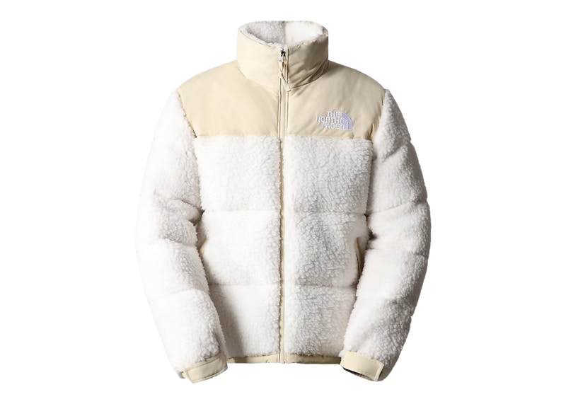 The North Face High Pile 600 Fill Recycled Waterfowl Down Nuptse Jacket  Gardenia White-Gravel