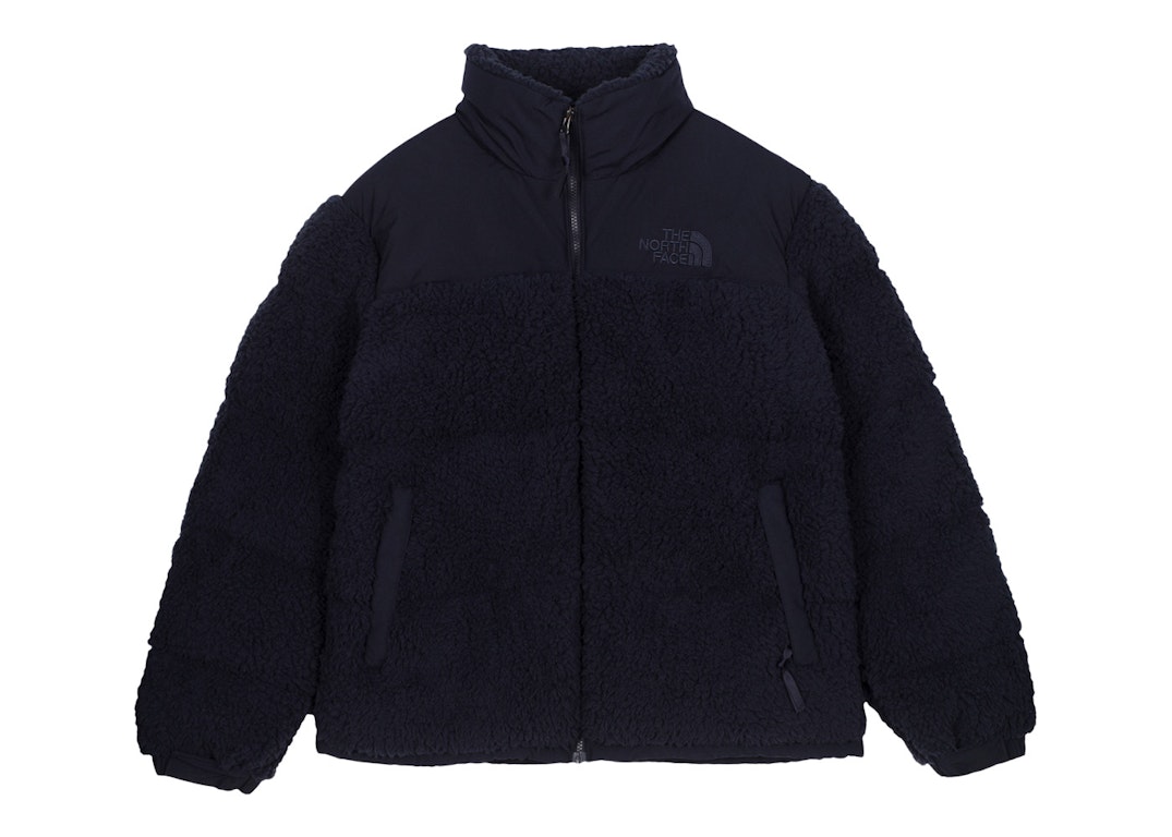 Pre-owned The North Face High Pile Nuptse 600-fill Recycled Waterfowl Down Jacket Aviator Navy