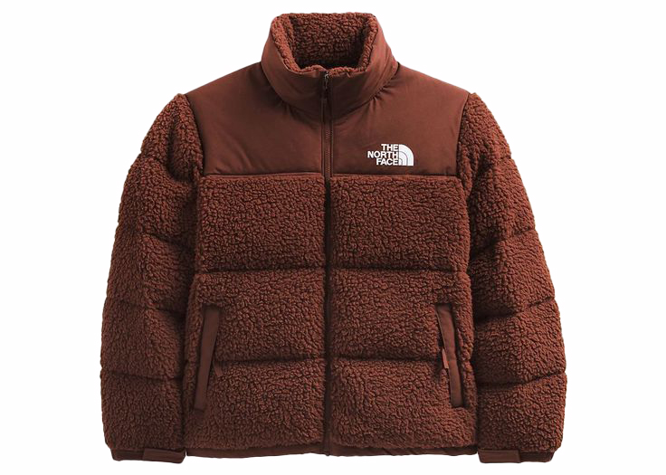 The North Face High Pile 600 Fill Recycled Waterfowl Down Nuptse Jacket  Dark Oak