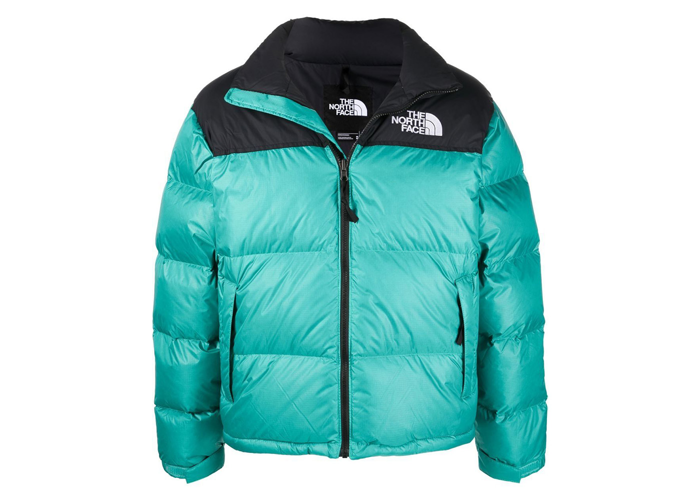 Green and black on sale north face puffer