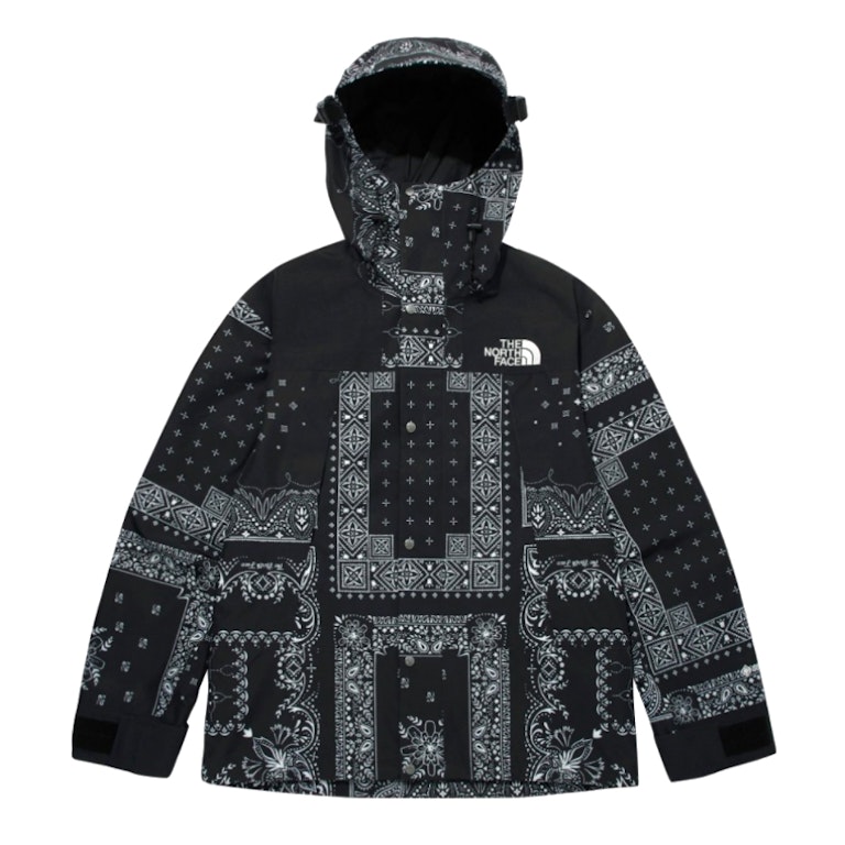 Pre-owned The North Face Novelty Gtx Paisley Mountain Jacket Black