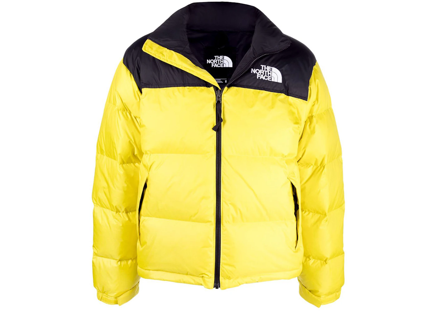 The North Face Nuptse 1996 Hooded Padded Jacket Yellow/Black Men's - GB
