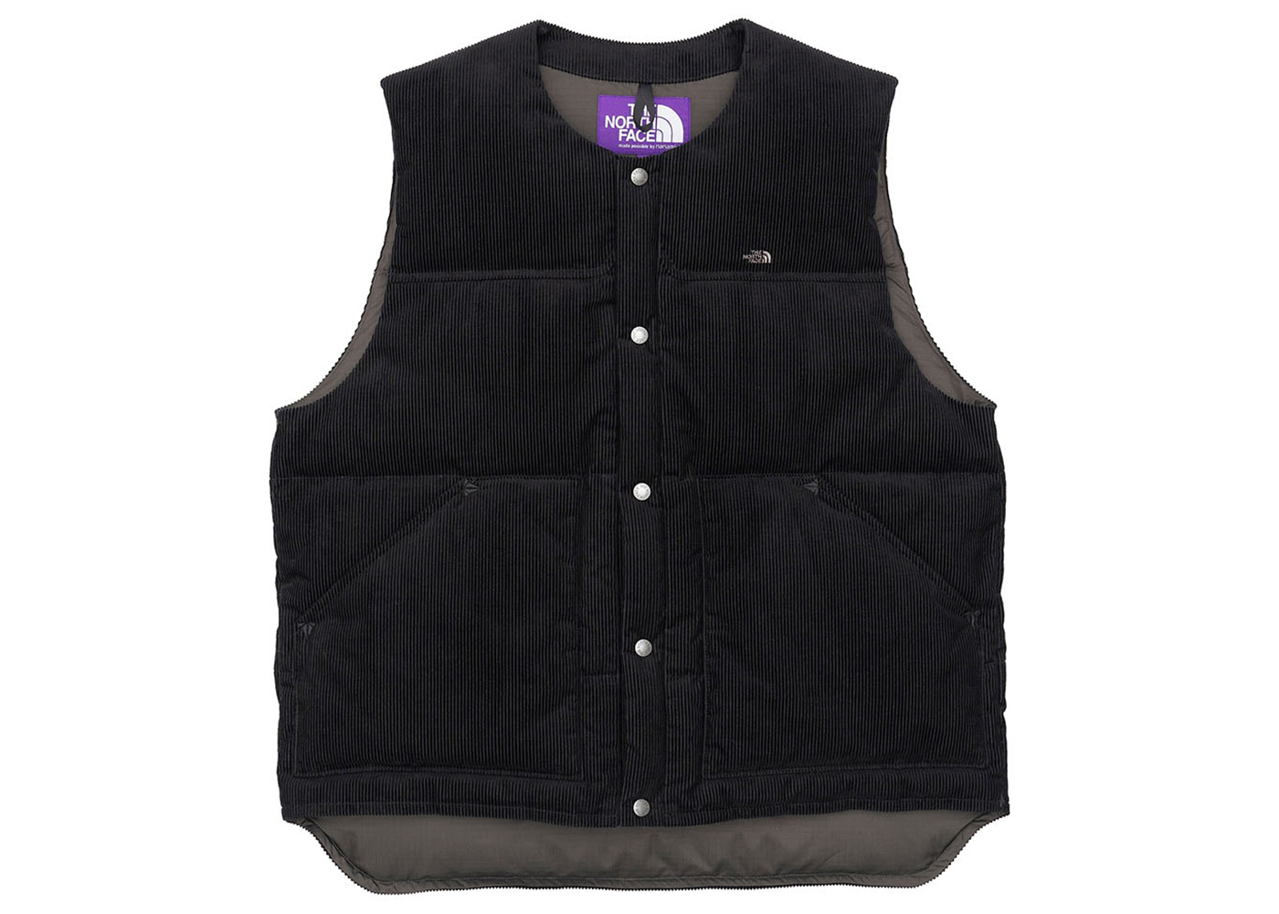 The North Face Purple Label Corduroy Down Vest Black Men's - FW22 - US
