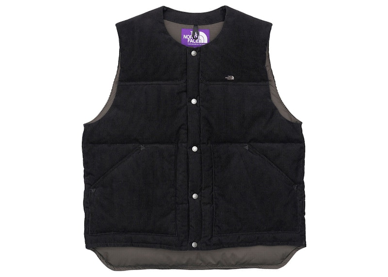 The North Face Purple Label Corduroy Down Vest Black - FW22 Men's - US