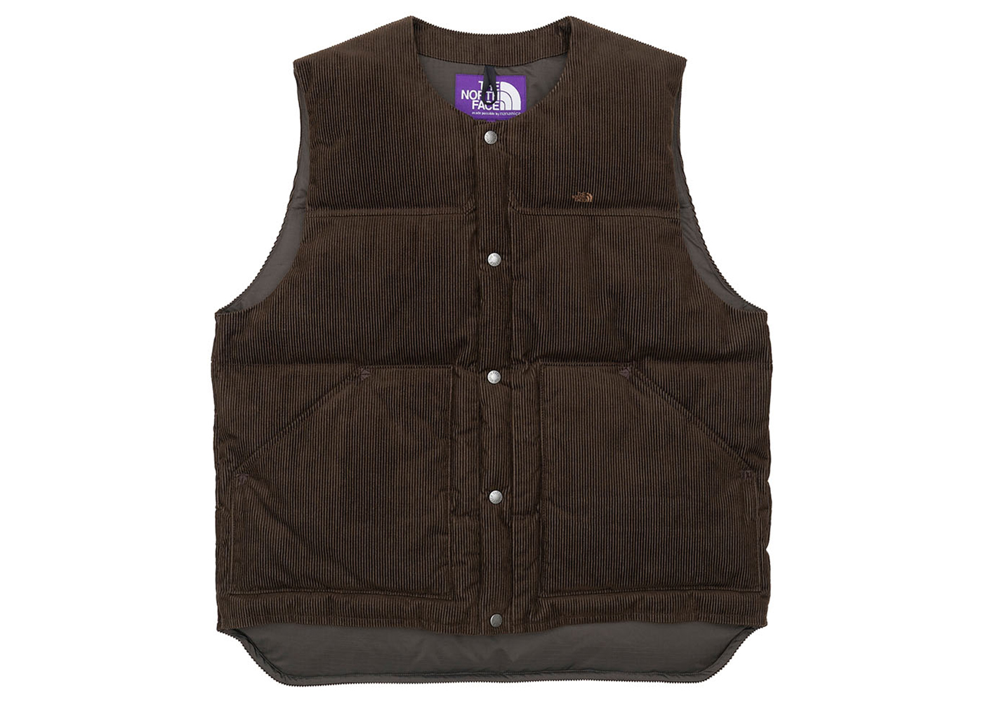 The North Face Purple Label Corduroy Down Vest Brown - FW22 Men's - US