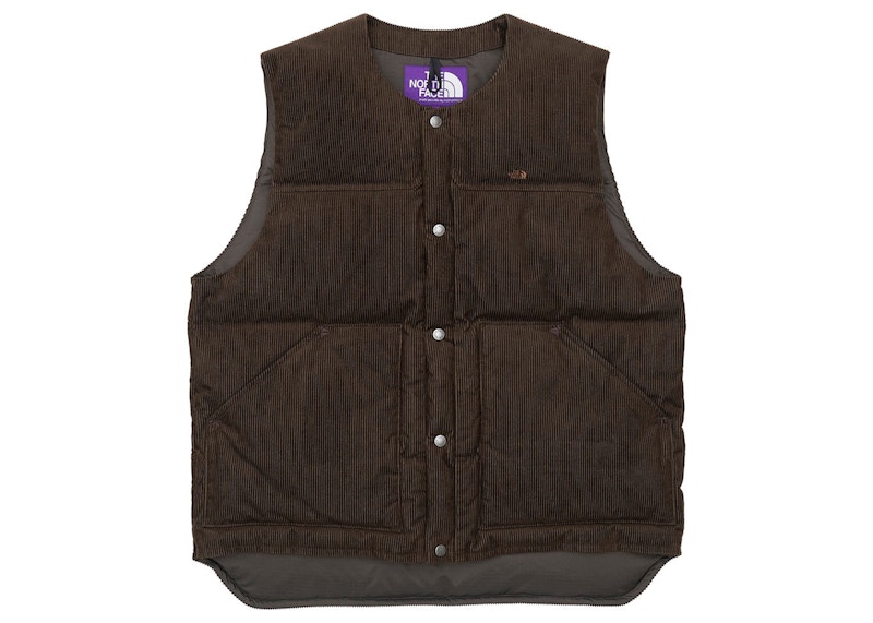 The North Face Purple Label Corduroy Down Vest Brown 男士- FW22 - TW