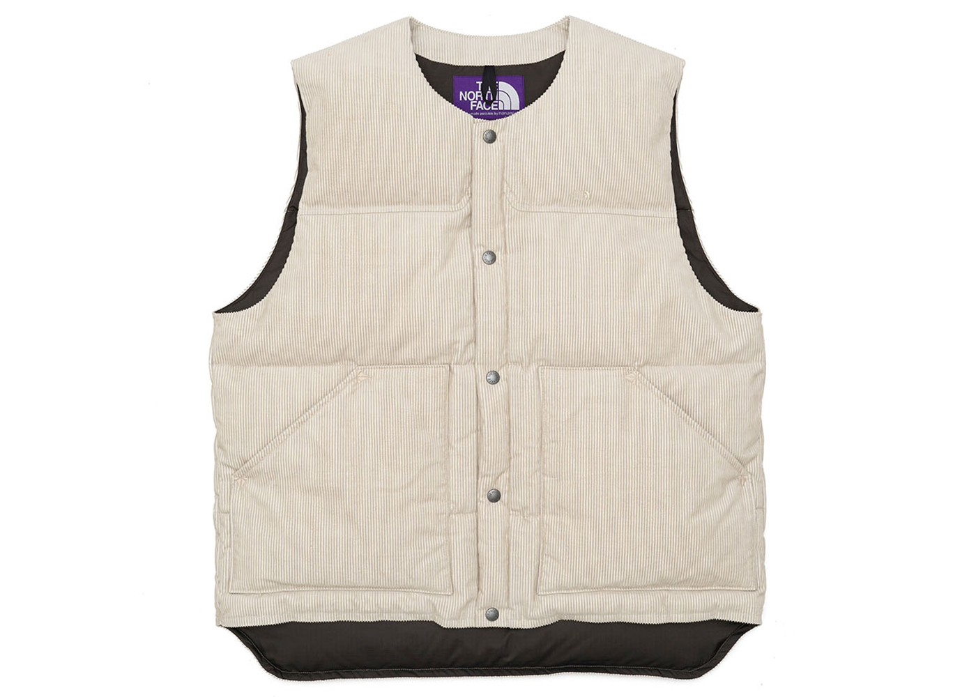 The North Face Purple Label Corduroy Down Vest Light Beige Men's 