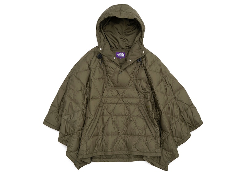 The North Face Purple Label Field Down Poncho Olive Men's - FW22