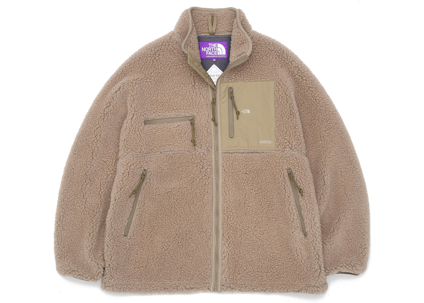 The North Face Purple Label Wool Boa Fleece Field Gore-Tex Infinium Jacket  Beige