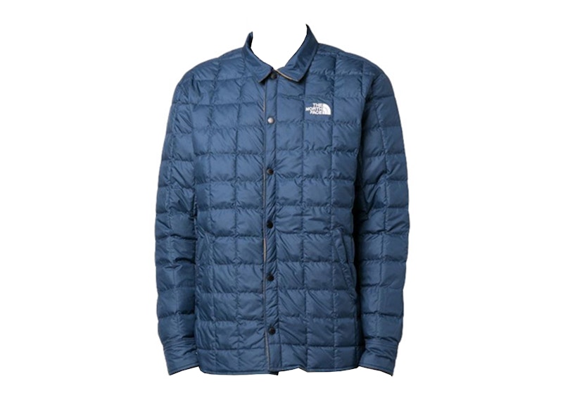 The North Face Reversible Thermoball Plaid Jacket Yellow/Navy Blue Men