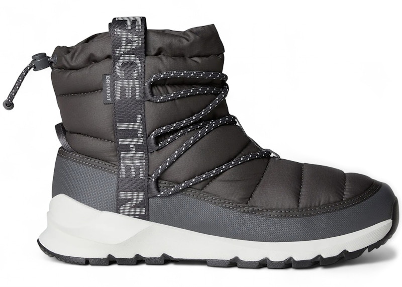 Pre-owned The North Face Thermoball Lace Up Luxe Wp (women's) Sneakers In Anthracite Grey/white Ash In Multi
