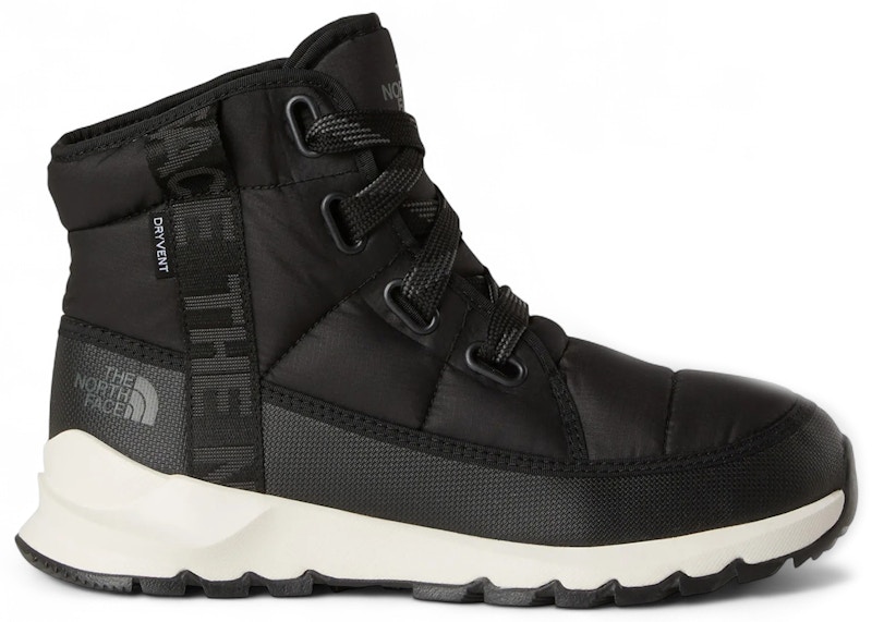 Pre-owned The North Face Thermoball Lace Up Luxe Wp Grey (women's) Sneakers In Black/asphalt Grey
