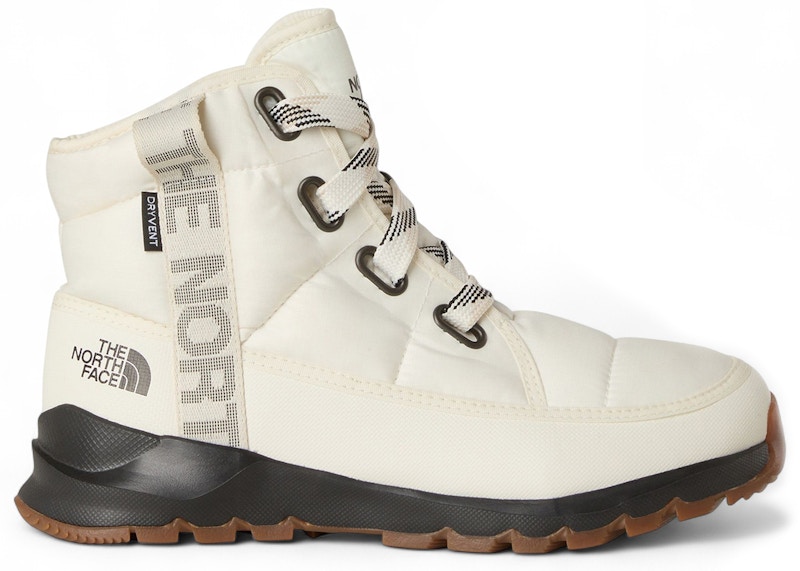 Pre-owned The North Face Thermoball Lace Up Luxe Wp (women's) Sneakers In Gardenia White/black