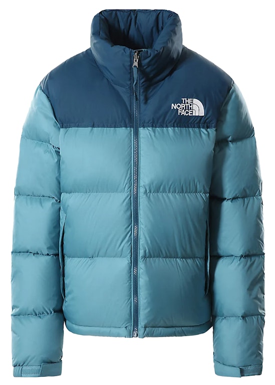 Pre-owned The North Face Womens 1996 Retro Nuptse 700 Fill Packable Jacket Storm Blue-monterey Blue