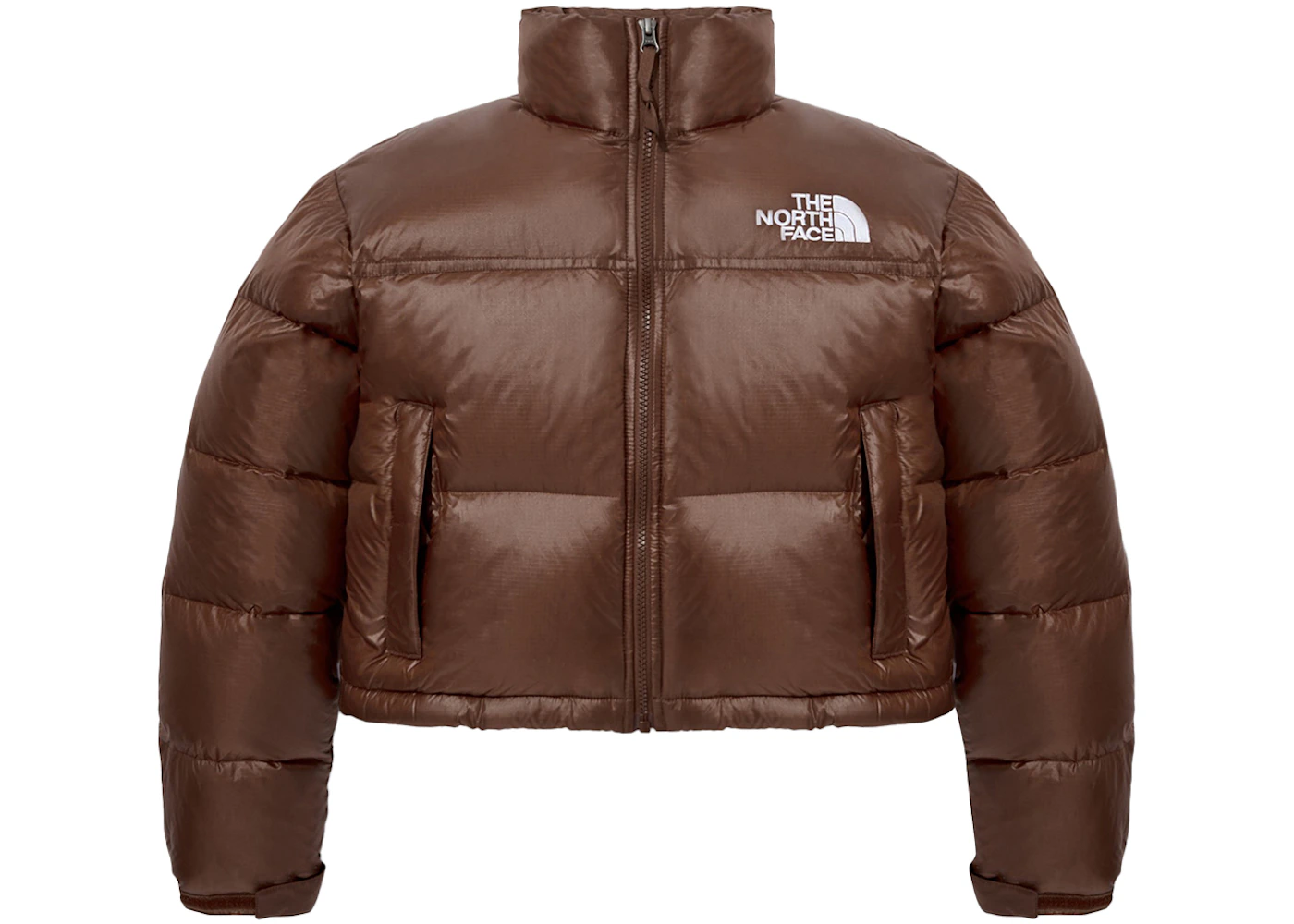 The North Face Women's Nuptse Short Jacket Brown FW24 US