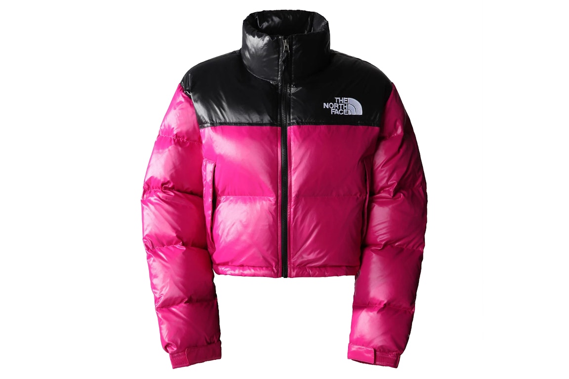 Pre-owned The North Face Women's Nuptse Short Jacket Fuchsia Pink
