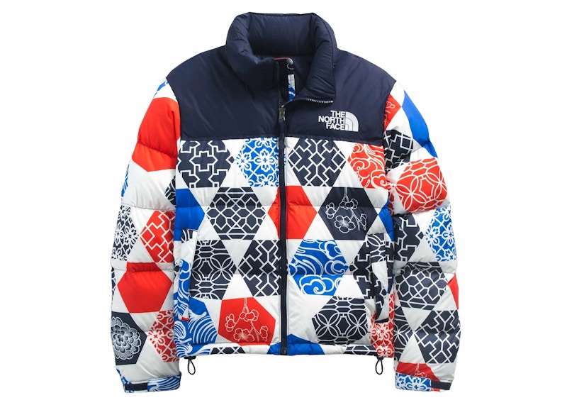 The North Face Women's Printed 1996 Retro Nuptse Jacket Blue IC Geo Print -  SS24 - US