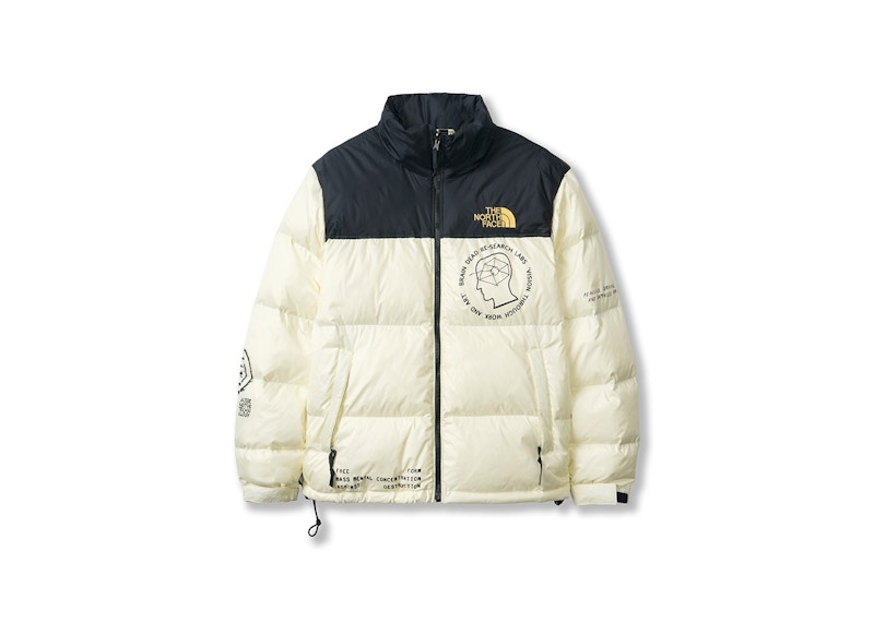 north face nuptse jacket cream